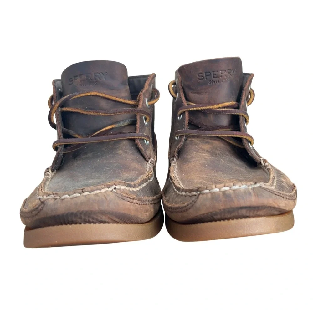 Sperry Top-Sider Men's Moccasin Boots Brown Leather Sz 6.5